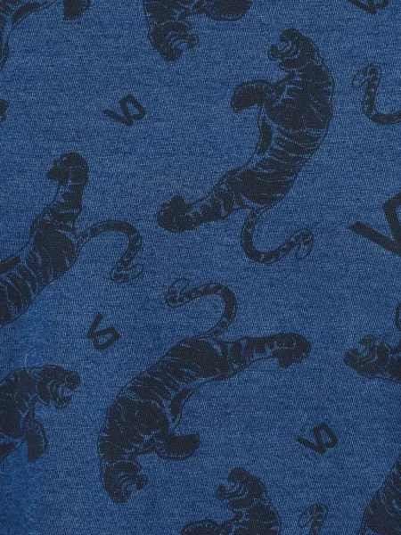 Μπλούζα Versace Jeans Couture με ρίγες τίγρη μπλε