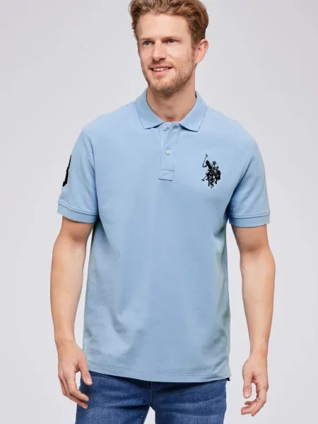 U.S. POLO ASSN. Póló UMALFREDO éjkék világoskék