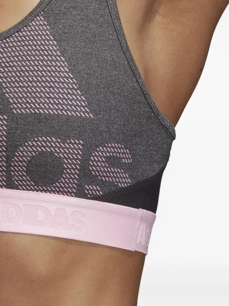 Cropp top Adidas cu dungi cu un umăr gol negru
