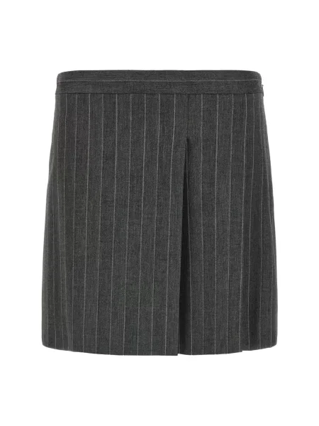 Spódnica mini Pinko wełniana w paski szara