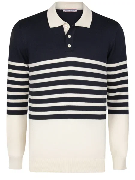 Felix Hardy Pulover bleumarin / perlat alb