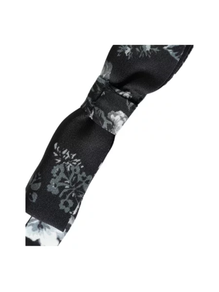 Krawat Dolce And Gabbana w kwiatki czarny