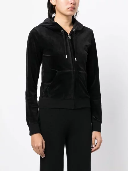 Είδος βελούδου hoodie Juicy Couture μαύρο