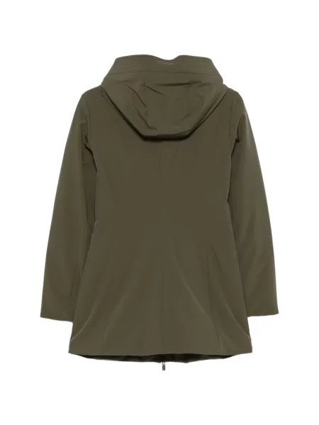 Palton Woolrich cu glugă verde