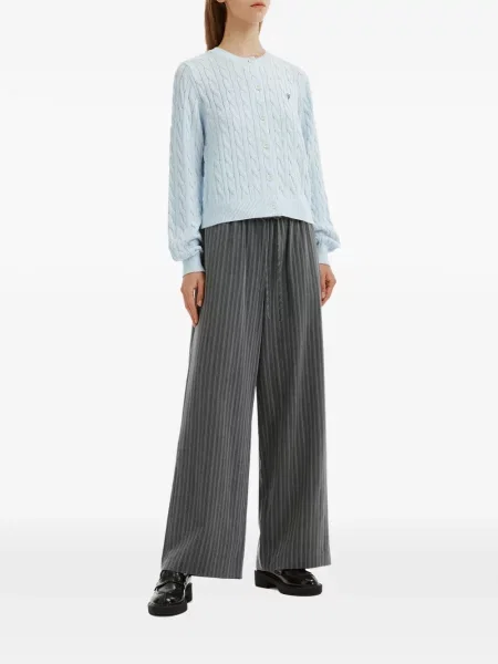 Cardigan B+ab cu funde tricotate albastru