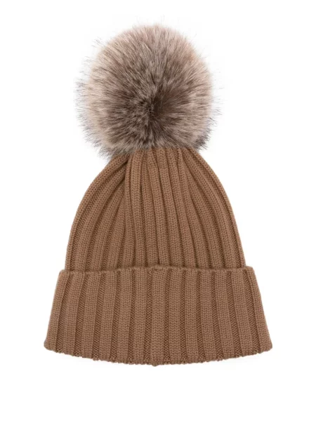 Căciulă Moncler de lână maro