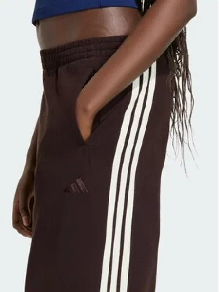 ADIDAS SPORTSWEAR Športové nohavice čokoládová / biela hnedá