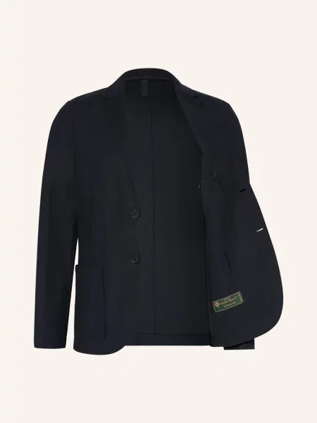 Harris Wharf London Slim Fit Sako S Piké Vzorem tmavě modrá