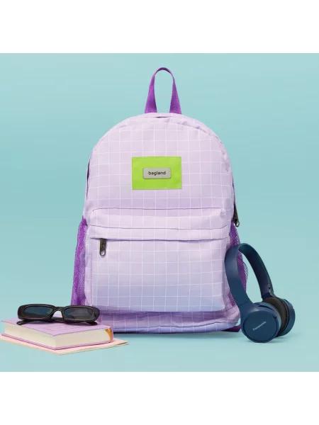 Рюкзак Молодіжний клітинка фіолетовий