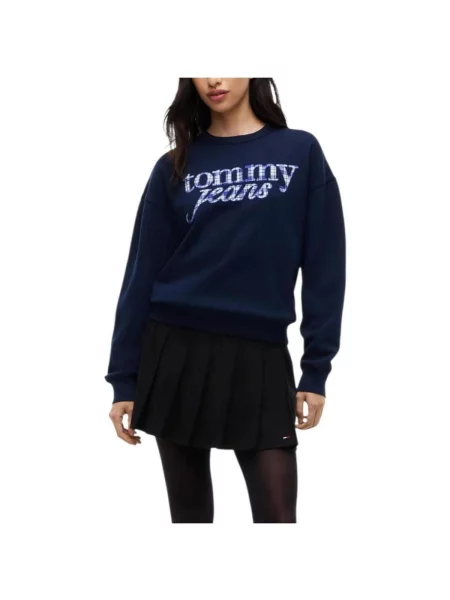 Geacă de blugi Tommy Hilfiger în carouri albastru