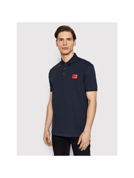 Polo majica Hugo s kratkimi rokavi modra