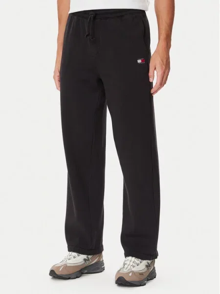 Tommy Jeans Spodnji del trenirke črna