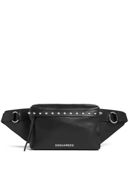 Pasek Dsquared2 z ćwiekami czarny Shopsy