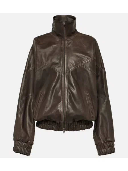 Geanta de piele Acne Studios maro