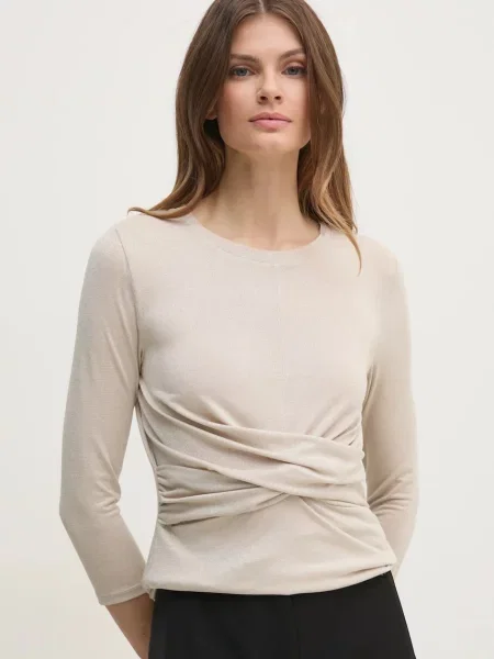 Tricou mânecă lungă Oui bej