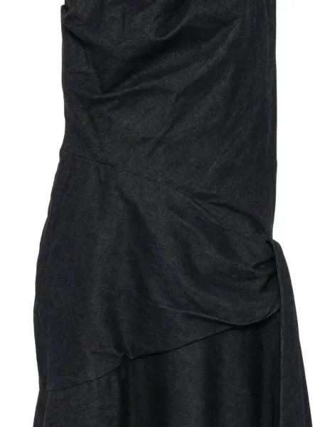 Rochie Zimmermann drapată cu gât halter albastru