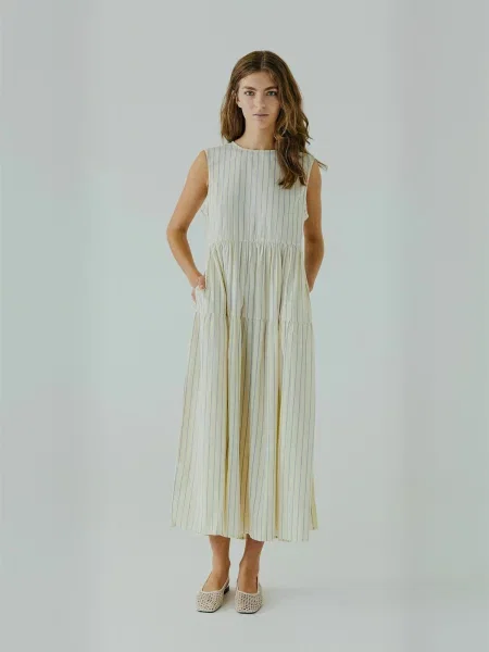 NORR Rochie Frikka deschis galben