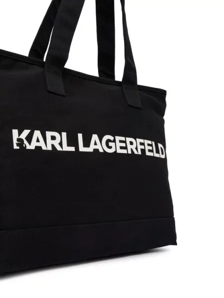 Karl Lagerfeld Nakupovalna torba ESSENTIAL / bela črna