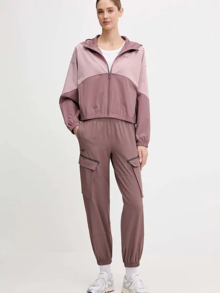Under Armour prehodna jakna Rival Woven rjava