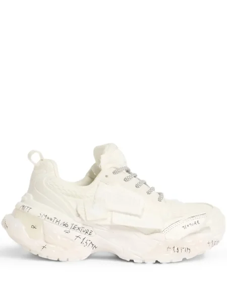 Sneakerși Dsquared2 cu șireturi din dantelă alb