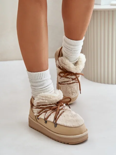 Čižmy D.franklin na platforme béžová