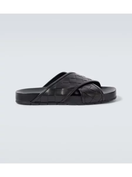 Sandale Bottega Veneta din piele negru