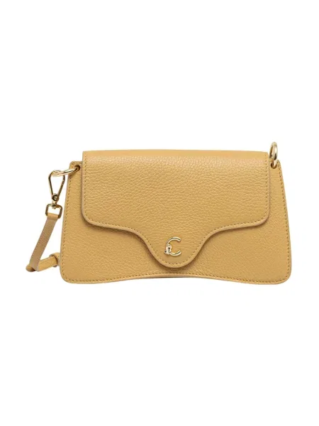 Coccinelle torebka crossbody skórzana żółta