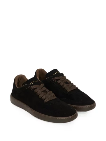 Sneakerși Piumha Studio din piele de căprioară negru