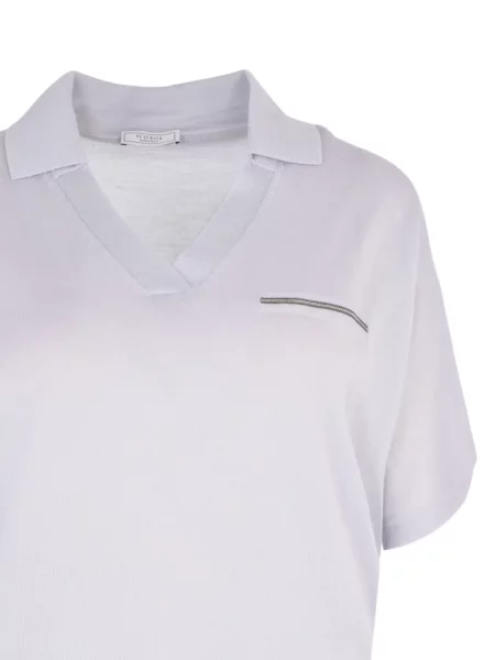 Gulerat tricou Peserico tricotate gri