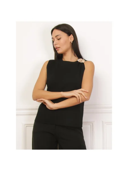 Top La Modeuse negru