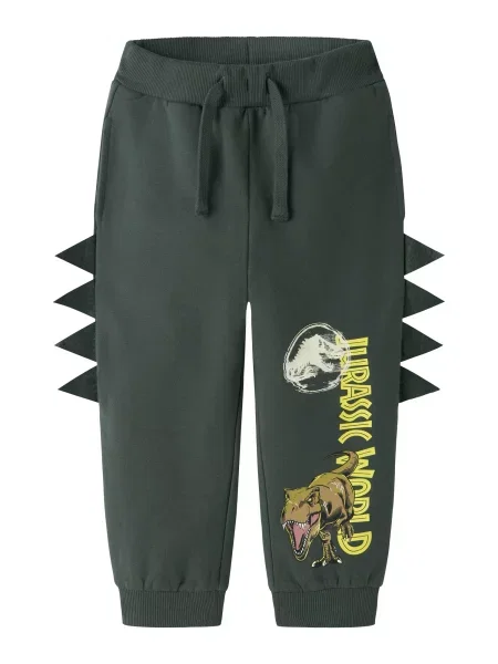 NAME IT Pantaloni NMMJAL JURASSIC galben / închis / oliv gri