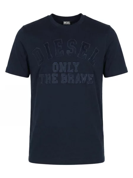 DIESEL Tricou T-JUST bleumarin