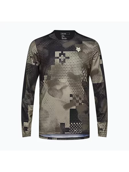 Cyklistické tričko Longsleeve Fox Racing Flexair Ascent Pulse sand béžové