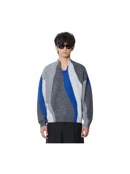 Ader Error sweter z domieszką wełny Batia Knit z półgolfem szary