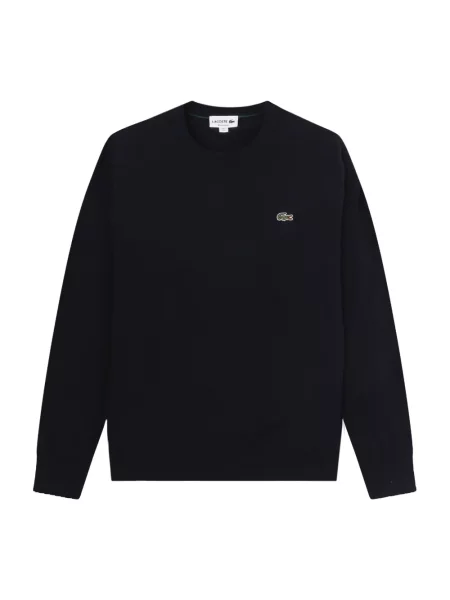 Sweter o kroju regular fit z mieszanki bawełny Lacoste niebieski