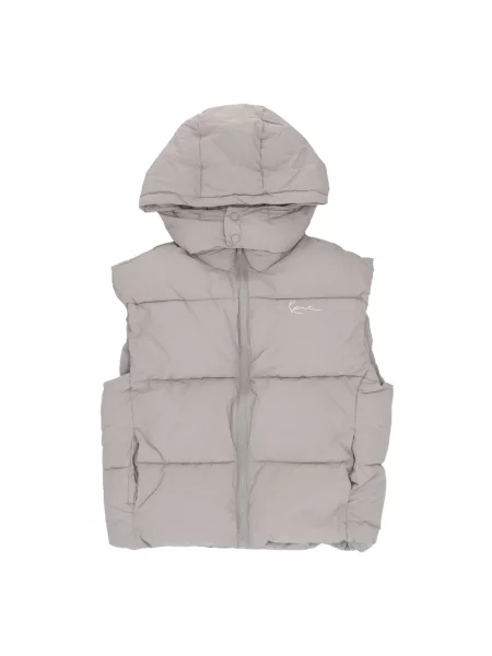 Kamizelka puchowa Karl Kani z kapturem szara