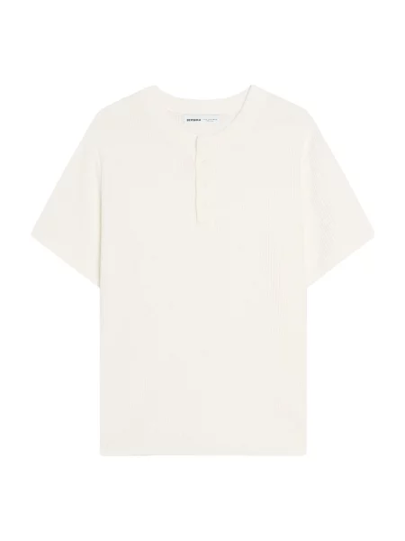 Bershka Tricou natural alb