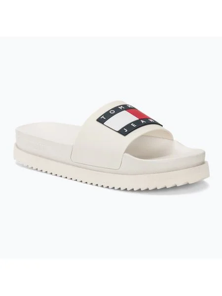 Olcsóbban. Női papucs Tommy Jeans Elevated Flatform Slide ecru. Méret: 41 EU bézs
