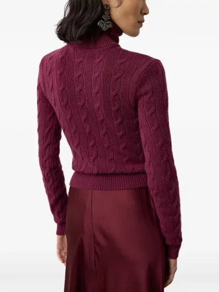 Scurt șapcă Polo Ralph Lauren cu broderie din jerseu maro