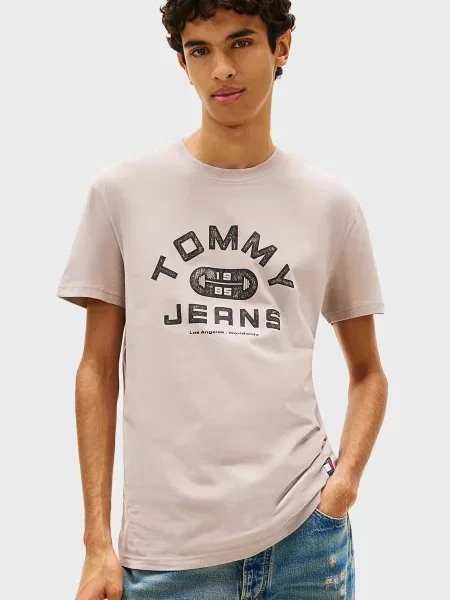 Спортзал футболка Tommy Jeans бежева