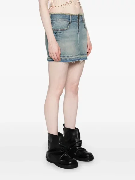 Fustă din denim Guess albastru