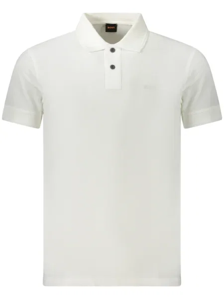 Polo Boss cu mâneci scurte alb