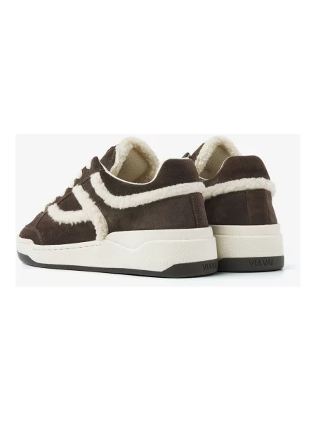 Sneakersy Via Vai skórzane brązowe