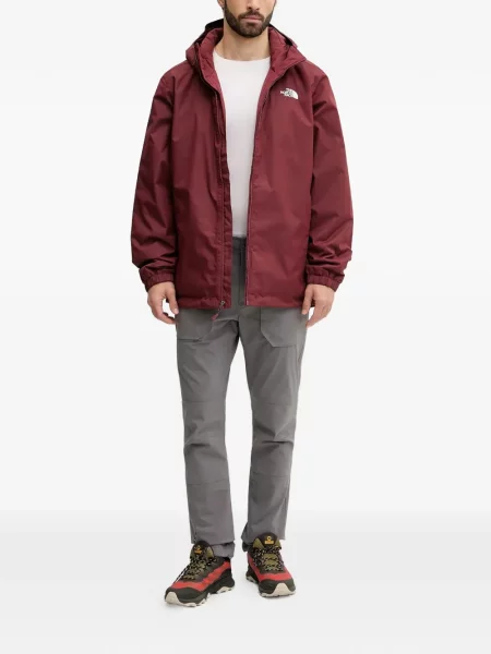 Geacă The North Face cu glugă roșu