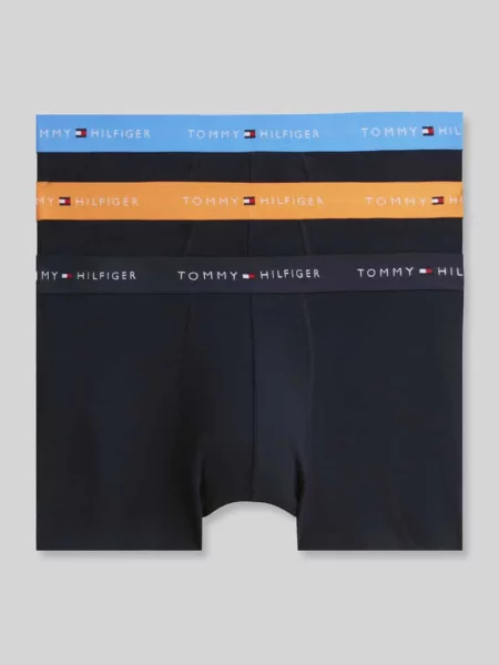 Obcisłe bokserki z mieszanka bawełny w zestaw 3 szt. Tommy Hilfiger czarne