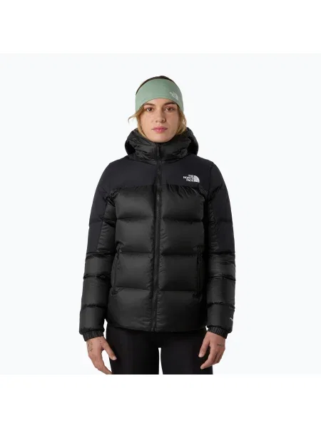 Péřová bunda The North Face s kapucí černá