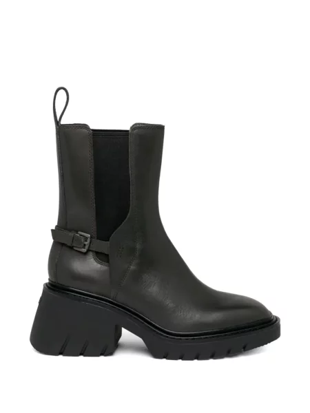 Botine Ash cu cataramă cu bretele negru