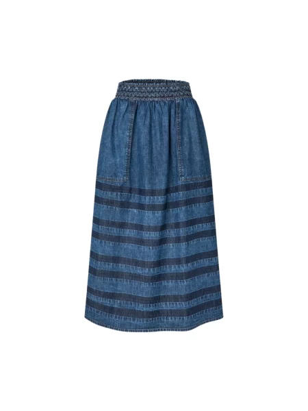 Spódnica midi Lollys Laundry niebieska