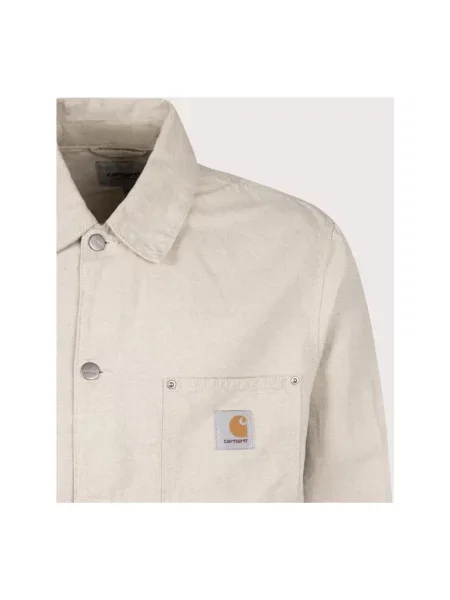 Carhartt Wip Kurtki Mężczyzna L Wytrzymała Kurtka Robocza beżowy