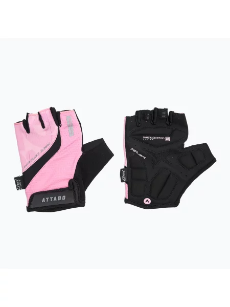Cyklistické rukavice ATTABO Kinu Pro WMNS shock absorbing system pink/black černé
